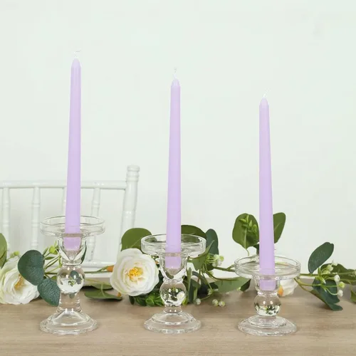 Vista 29 de Efavormart - Paquete de 10 velas cónicas de 12 pulgadas, diseño de cera premium, color blanco, velas sin perfume para entornos elegantes