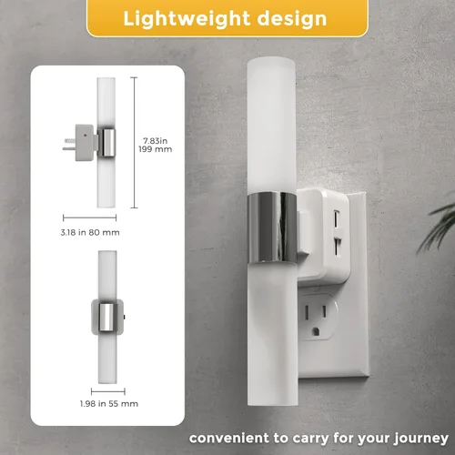 Vista 38 de L LOHAS LED Luz nocturna, paquete de 2 luces nocturnas de burbujas de 3000 K enchufables a la pared, luces nocturnas acrílicas con sensor de luz