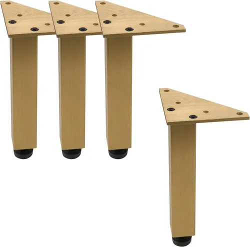 Vista 7 de Geesatis Patas de mesa ajustables resistentes de 2.4 pulgadas, juego de 4, capacidad de 1000 libras, patas de muebles de aleación de aluminio
