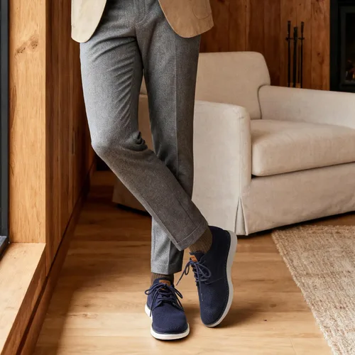 Vista 3 de Bruno Marc Zapatillas de malla para hombre Oxfords ligeras