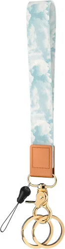 Vista 10 de Llavero de pulsera para mujeres y hombres, soporte para llavero, cordón de muñeca para llaves
