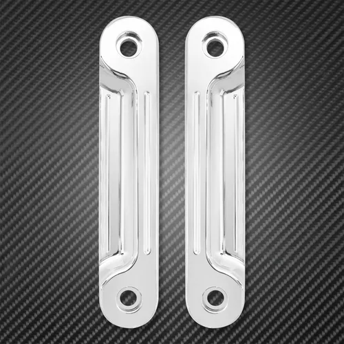 Vista 3 de Soportes de luz LED para horquilla delantera de motocicleta, aptos para Harley Touring Road King Street Gilde Electra Glide 1998-2023, cromados