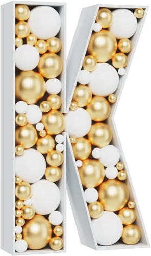 Vista 25 de 3 pies de alto Letras enormes con marco para mosaicos de globos, letras iluminadas con marco, tabla de espuma troquelada precortada, letras