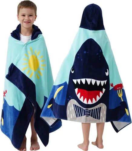 Toallas de baño para niños Bavilk, toallas para niños con capucha para niñas y niños, para playa, baño, piscina, toallas de natación de 76 × 127 CM