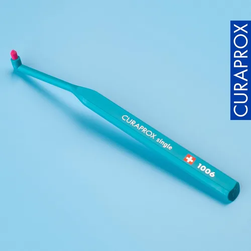 Vista 5 de Curaprox CS 1006 Cepillo de dientes individual – Limpieza dirigida para línea de las encías y brackets Mechón único ultra-suave para dientes