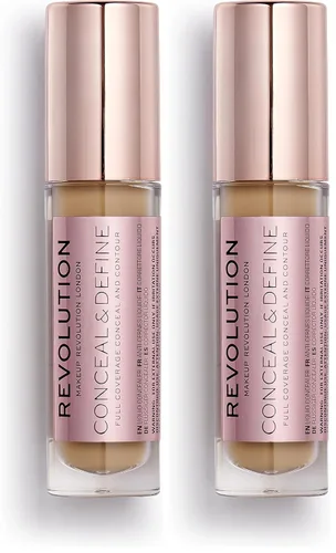 Vista 26 de Revolution Beauty London, Conceal & Define Corrector, cobertura completa y ligero, acabado mate de larga duración, vegano y libre de crueldad, tonos