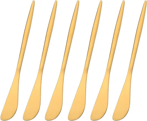 Vista 11 de Cuchillo esparcidor de 6 piezas, cuchillos esparcidores de queso de acero inoxidable para cocina, cuchillo de postre para aperitivo, mantequilla