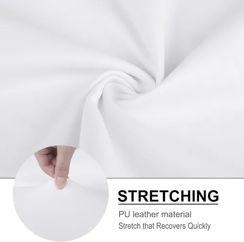 Vista 5 de PiccoCasa Fundas impermeables para taburetes de bar, de piel sintética, altura de mostrador, fundas para sillas laterales con banda elástica