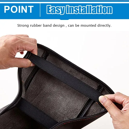 Vista 5 de Great-luck Funda de cuero para consola central con protector de reposabrazos y accesorios (costuras negras) para Nissan Rogue