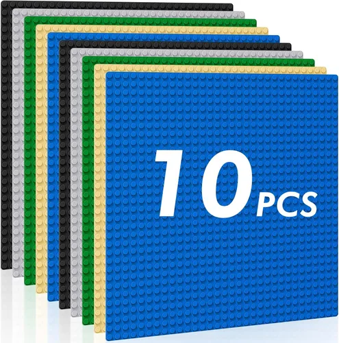 Vista 20 de Pokiiulk Placas Base Clásicas Placas de Construcción - Paquete de 10 Grandes de 10" x 10" Ladrillos de Construcción Compatibles con Todas
