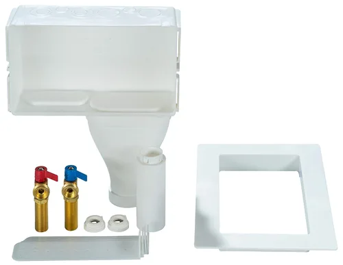 Vista 7 de Water-Tite 87404 - Caja de salida para lavadora de boca ancha de drenaje a la derecha, válvulas de latón de un cuarto de vuelta con pararrayos