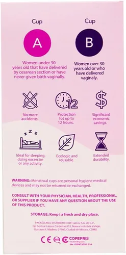 Vista 3 de Paquete doble, copa menstrual, kit completo (más de 30 años)..
