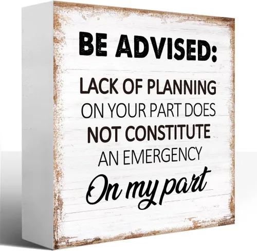 Vista 11 de Inspirational Wood Block Sign - Difficult Roads Often Lead to Beautiful Destinations - Wooden Box for Home Shelf Office Tabletop Desk Decor - Funny