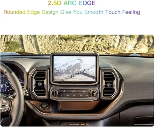 Vista 3 de Protector de pantalla compatible con Bronco Sport 2021 2022, antiexplosión y arañazos, transparente HD, accesorios de navegación de primera calidad