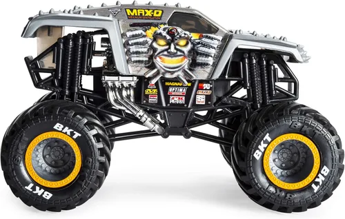 Vista 4 de Monster Jam Oficial - Camión monstruo Max D, vehículo fundido a presión, escala 1:24