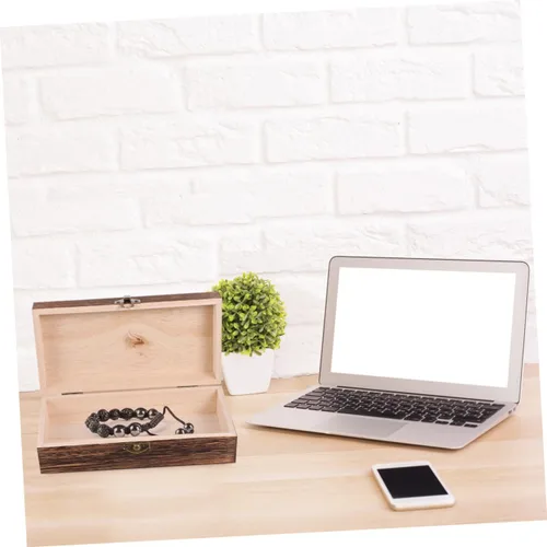 Vista 6 de 1set Retro Buckle Design Wooden Storage Boxes Decorative Antique Decorative Boxes