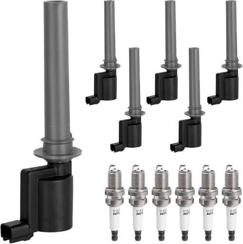 Paquete de Bobina de Encendido y Bujías Compatibles con Ford Escape V6 3.0L 2001-2008, Mazda Tribute, Ford 500 Freestyles 2005-2007, Taurus 01-04,