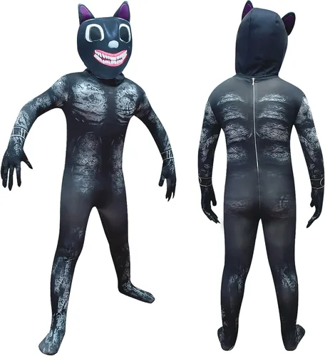 Vista 4 de Disfraz de caricatura de perro de dibujos animados de gato de león de dibujos animados, disfraz de terror, Halloween, cosplay, monstruo infantil