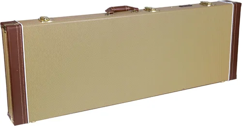 Vista 9 de Crossrock Estuche de Guitarra de Madera Compatible con Guitarras Eléctricas Semi-Huecas de 6 Cuerdas Estilo 335 - Cierres de Acero Inoxidable, Forro