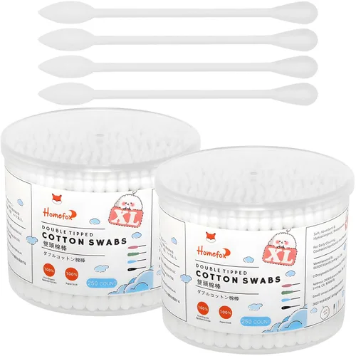 Vista 26 de Hisopos de algodón negro grueso XL de precisión puntiaguda, 250 unidades extra grandes, bastoncillos de algodón orgánico puntiagudos góticos