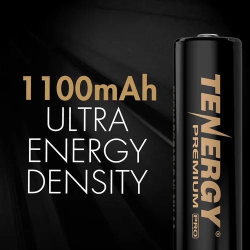Vista 3 de Tenergy Premium PRO - Pilas AAA recargables de alta capacidad, batería NiMH AAA de 1100 mAh, paquete de 4 baterías recargables
