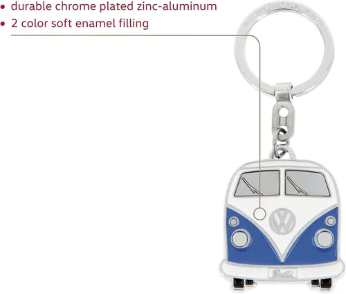 Vista 2 de BRISA VW Collection - Llavero de metal esmaltado Volkswagen con diseño de autobús T1