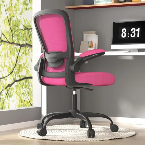Vista 20 de Mimoglad BIFMA - Silla de oficina ergonómica con soporte lumbar ajustable, silla de computadora de malla de respaldo alto con reposabrazos