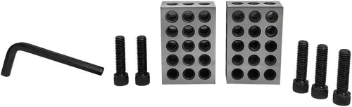 Vista 2 de Par de herramientas de fresado de perforación de ultra precisión 123 1 2 3 bloques 23 agujeros