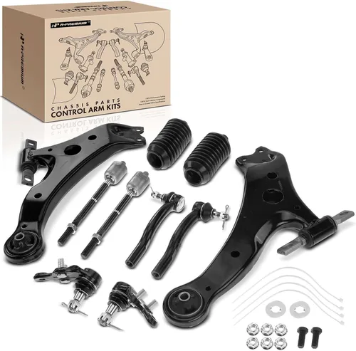 A-Premium Juego de 10, brazo de control inferior delantero, rótula inferior, extremo de barra de acoplamiento interior exterior, compatible con