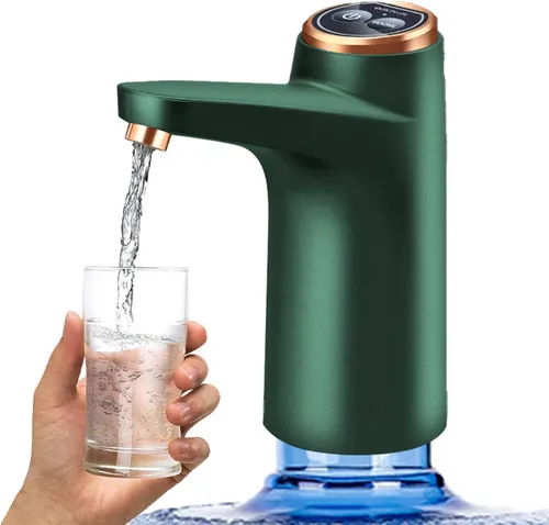 Vista 6 de Bomba de agua para botella de 5 galones Dispensador de agua portátil con carga USB (Amarillo)