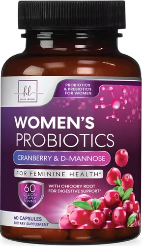 Probióticos para mujeres – Mezcla de prebióticos y probióticos de 60 mil millones de UFC por porción – 16 cepas probióticas para mujeres para