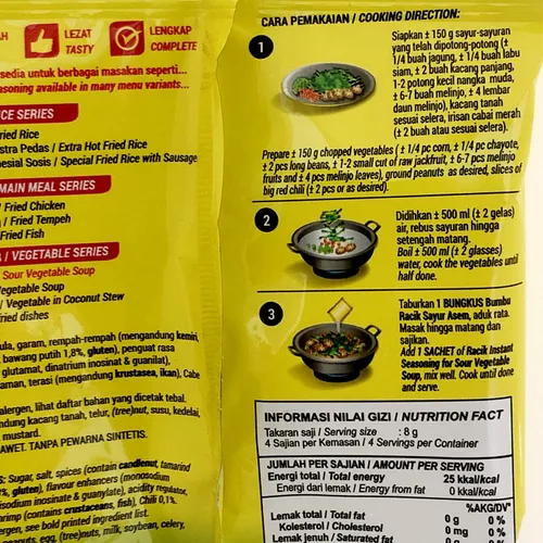 Vista 6 de Indofood Racik Sayur Asem Curry, 1.16 onzas (paquete de 24)