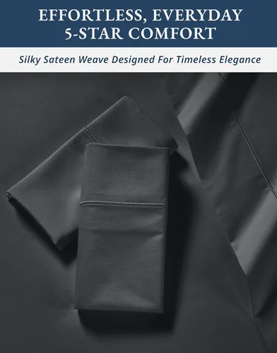 Vista 328 de LANE LINEN - Sábanas individual 100% algodón egipcio suave, cómodo y grueso de calidad de hotel, costuras reforzadas totalmente elásticas, sin