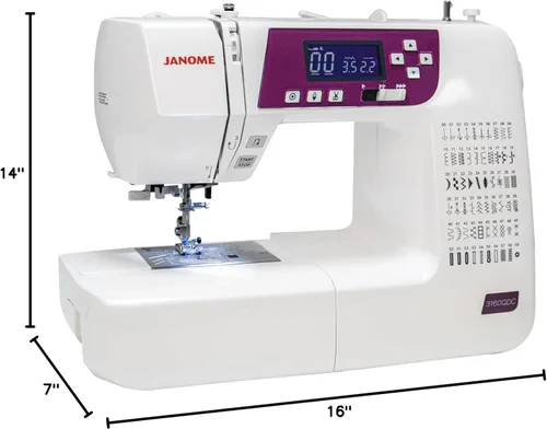 Vista 13 de Janome 3160QDC-G Máquina de coser y acolchar con kit de acolchado de regalo!