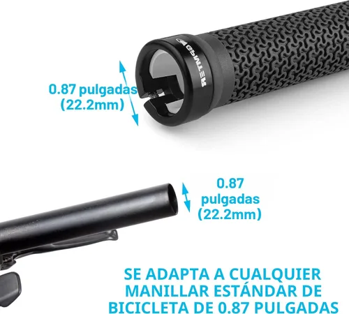 Vista 5 de Gpmter - mangos para manubrio de bicicleta, con cierre único para BMX, bicicleta de montaña, motoneta, bicicleta plegable, agarre de goma suave