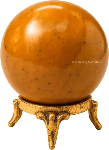 Vista 79 de Amazing Gemstone Bola de cristal de Amazonita con soporte, bolas de meditación de esfera de cristal de 2 pulgadas para brujería y bolas decorativas