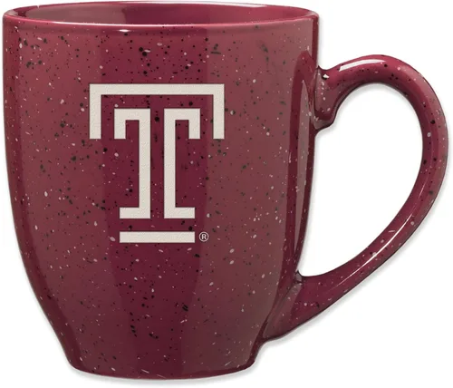 Vista 305 de Rico Industries NCAA Saint Joseph's (PA) Hawks Logo Principal Color Marrón 16 oz Logotipo del Equipo de Color Láser Grabado en Cerámica Moteada Taza