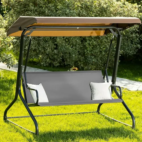 Vista 7 de Funda de asiento para columpio de patio y porche al aire libre, 600D Oxford grueso impermeable, fundas de protección de cojines de columpio