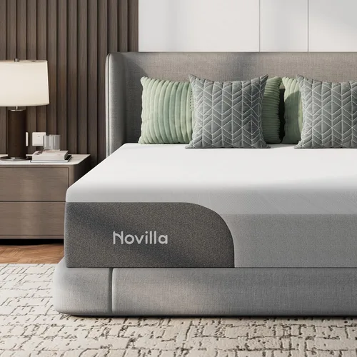 Novilla Bliss - Colchón refrescante individual de 10 pulgadas, colchón de espuma viscoelástica con infusión de gel, tamaño individual en una caja,
