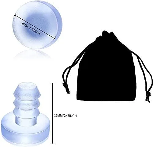 Vista 8 de Weewooday 100 piezas de parachoques de vidrio para mesa, parachoques de tallo suave, anticolisión, parachoques de goma incrustado para puerta