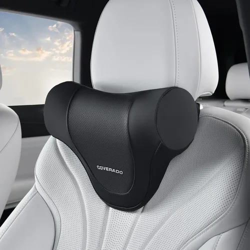 Vista 10 de Coverado Almohada de apoyo lumbar para automóvil, almohada ergonómica de espuma viscoelástica para silla de oficina, cojín de espalda para aliviar