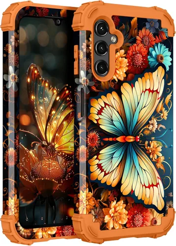 Vista 64 de Hocase Funda para Galaxy A13 5G, resistente a los golpes, protección de goma de silicona suave, funda protectora híbrida de plástico duro