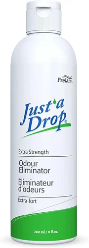 Prelam Just A Drop Eliminador de olores - Ambientador para inodoro Before You Go, desodorante eliminador de olores, gotas de inodoro, extra fuerte,