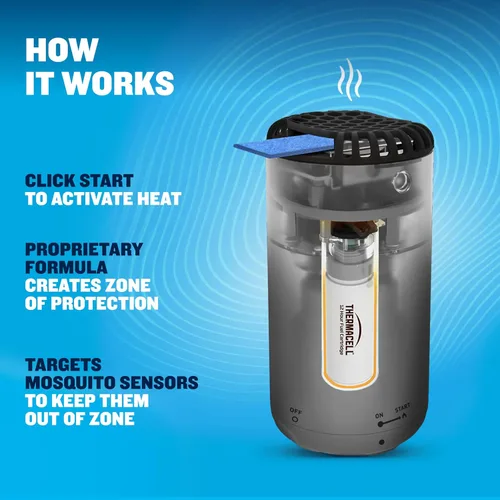 Vista 5 de Thermacell Repelente de Mosquitos Patio Shield; Incluye Recarga de 12 Horas; Zona de Protección de 15 Pies; Repelente de Mosquitos Altamente Eficaz
