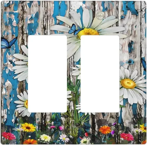 Vista 27 de Placa de Pared Tropical Océano Playa Azul Turquesa Tortuga Marina 1 Pandilla Cubiertas de Salida Duplex Receptáculo Placa Frontal Eléctrica