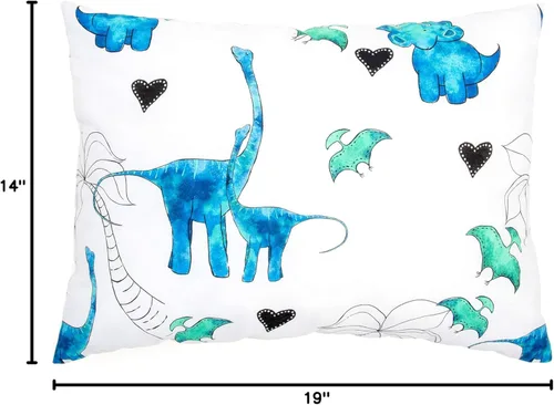 Vista 9 de JumpOff Jo Almohada para niños y niñas, almohada de viaje para niños, no necesita almohada, funda de 100% algodón, hipoalergénica, lavable a