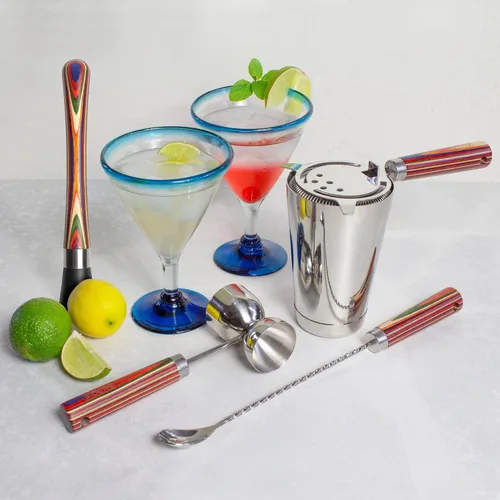 Vista 2 de Totally Bamboo Baltique Marrakesh - Kit de barman de 4 piezas, juego de regalo de barman con herramientas esenciales de accesorios de barra, incluye
