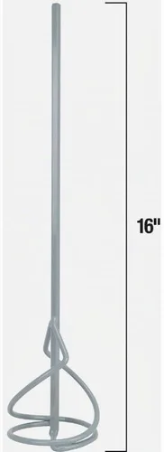 Vista 4 de QEP 61210 - Paleta de mezcla universal de acero de 16 pulgadas para taladros inalámbricos y con cable