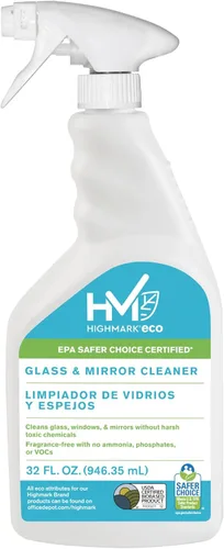 Vista 3 de Highmark® Limpiador de vidrio y espejo ECO, 32 onzas, caja de 12 botellas