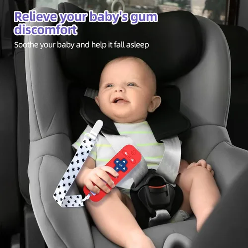 Vista 6 de Chuya Mordedores de Control Remoto de Silicona para Bebé, Juguetes de Dentición en Forma de Control Remoto de TV Rojo